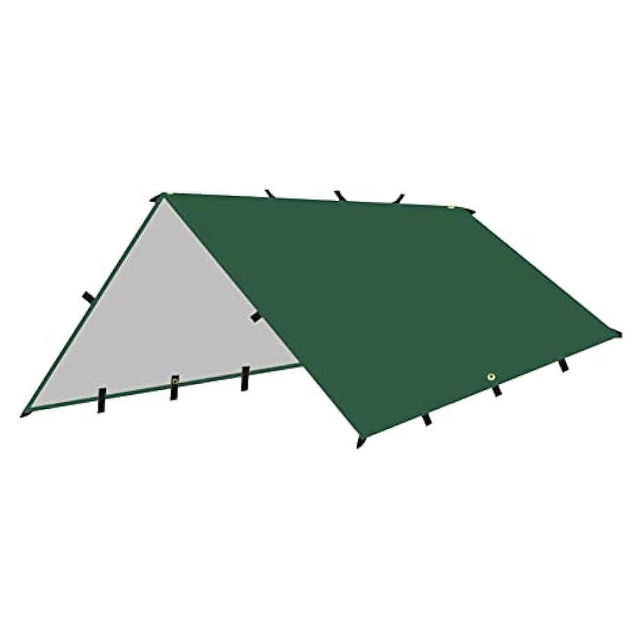 semplice DKSooozs Tenda da sole per esterni, impermeabile, da campeggio, spiaggia, riparo da pioggia, tenda da mosca, verde, 3 x 4 m negozio online