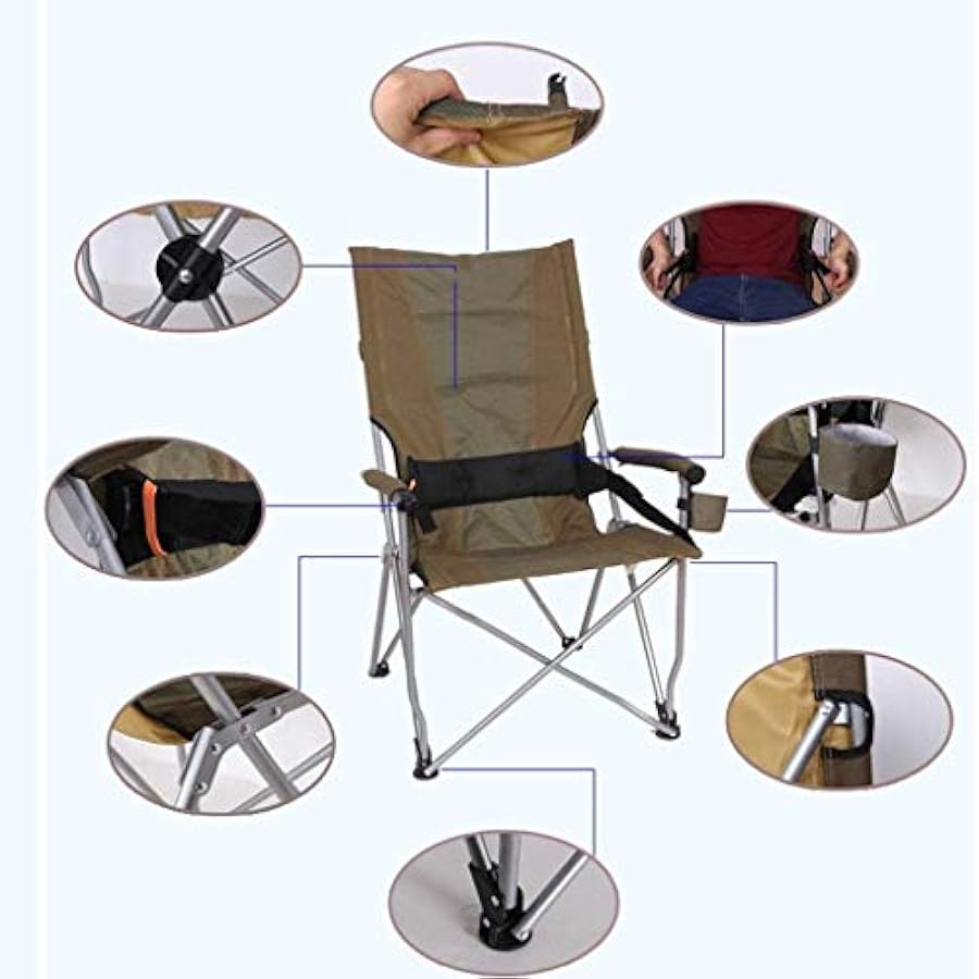 fino al 65% di sconto ROLTIN Sedia da campeggio con cuscino regolabile, sedia da campeggio pieghevole leggera, sedie compatte da esterno con schienale alto e borsa da tras vendita calda