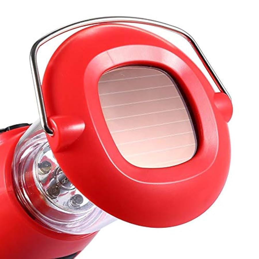 offerta speciale Lanterna da Campeggio Basso consumo di energia Portatile all´aperto 6 Lanterna a LED Mano Manovella Luce da Campeggio Solare per Escursioni Pesca di Emergenza Rosso a buon mercato