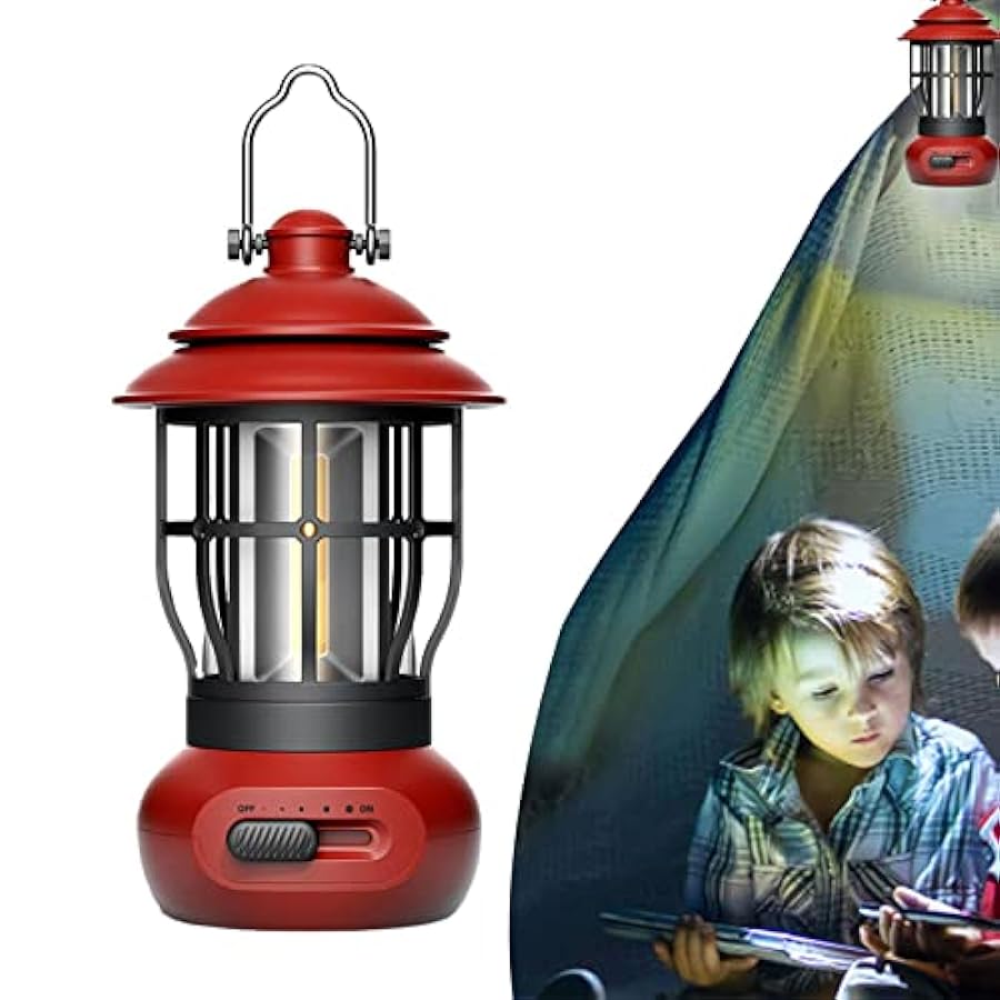 semplice Lanterna da campeggio ricaricabile - Lanterna da campeggio a LED portatile ricaricabile - 4 modalità di illuminazione, lanterna impermeabile e perfetta con una durata della batteria di 1200 mAh Qiaomi Prezzo basso