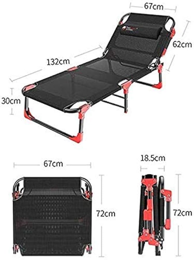 offerta speciale Reclining Outdoor Folding Chairs Portable Lightweight Folding Beds with Adjustable for Outdoor Camping Home/Office Nap disponibili