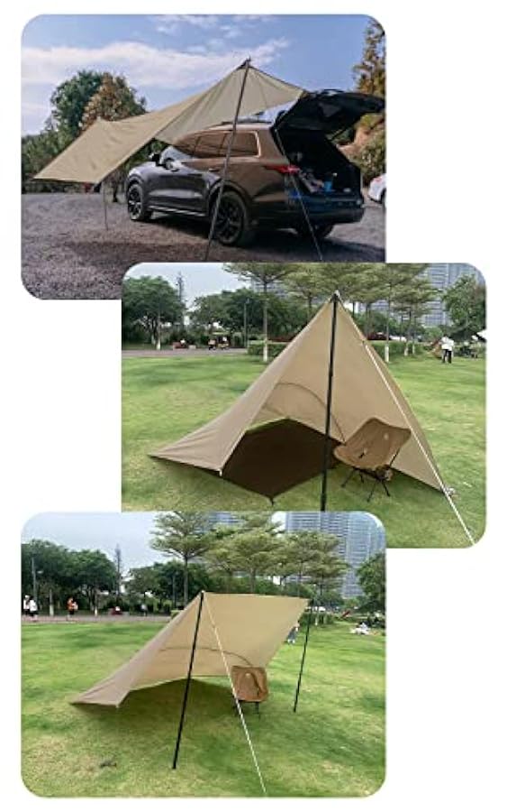 Romantico Top Lander Tenda da campeggio impermeabile tenda riparo tenda mutifunzionale tela per amaca Bushcraft auto zaino in spalla sopravvivenza all´aperto alta Quaity
