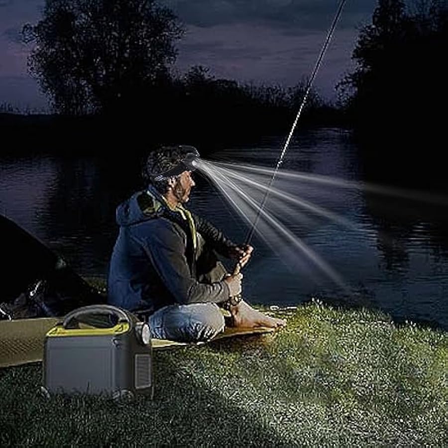 Il Best Seller Azusumi Torcia da Testa Nera 1200MAh Ultra Luminosa con Ricarica USB Sensore di Movimento Luce da Campeggio Regolabile Montata sulla Testa per Pesca All´aperto Escursionismo solo per te