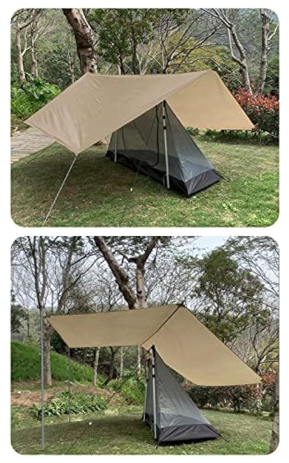 Romantico Top Lander Tenda da campeggio impermeabile tenda riparo tenda mutifunzionale tela per amaca Bushcraft auto zaino in spalla sopravvivenza all´aperto alta Quaity