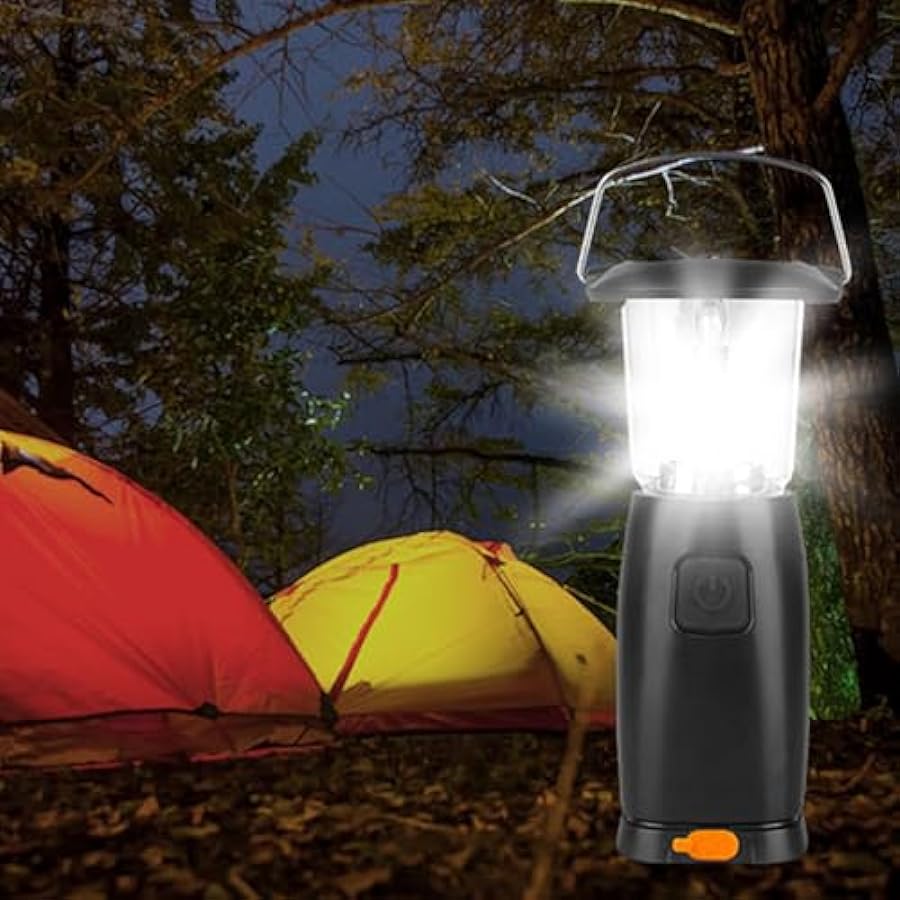 sorprendente Lanterna da campeggio solare | Lampada da campeggio ricaricabile | Lampada portatile a LED, leggera, ricarica a manovella solare, luci da campeggio per interruzioni di corrente, escursionismo Oattis basta comprarlo
